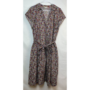 Boden Women's Size M. Multicolored Short Sleeve Button Front Paisley Print Dress